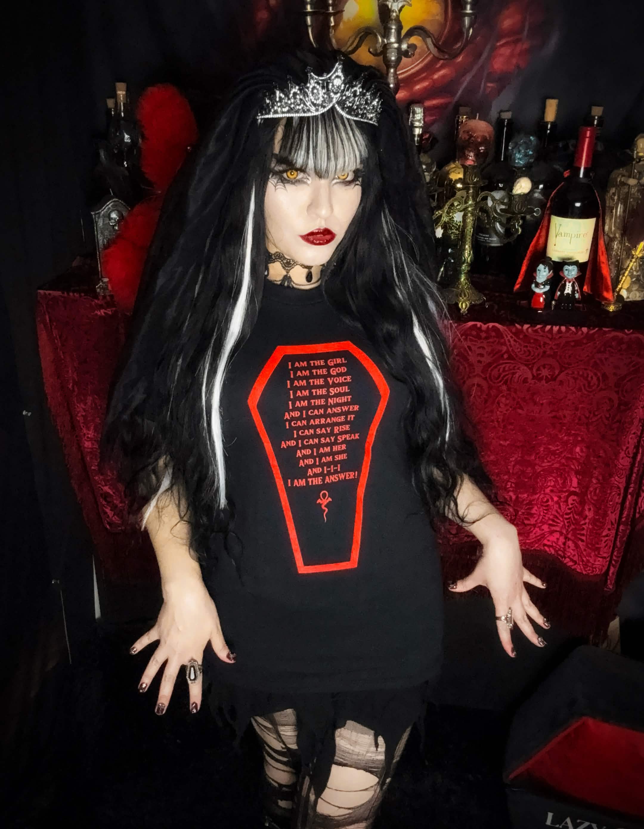Coffin Vampire Goddess Affirmations Unisex T-Shirt